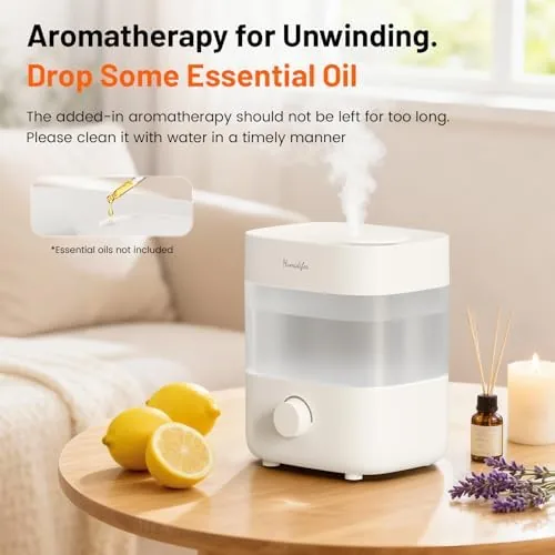 The Humidifiers for Bedroom, 2L Top Fill Cool Mist Humidifier, 20dB compared in context