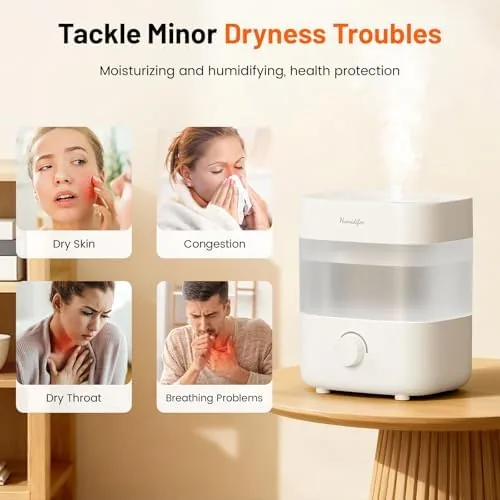 Testing the Humidifiers for Bedroom, 2L Top Fill Cool Mist Humidifier, 20dB over two weeks