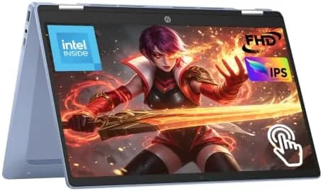 Overview of the HP Chromebook x360 14" 2-in-1 Touch Laptop, Intel N100 (Up