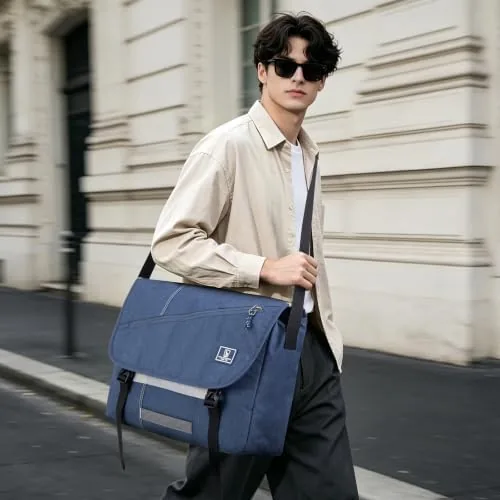 Close look at the 17 Inch Messenger Bag for Men, Laptop Crossbody Bags Women build quality