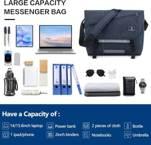 Testing the 17 Inch Messenger Bag for Men, Laptop Crossbody Bags Women over two weeks