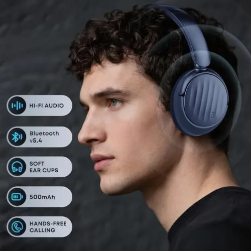 Close look at the Bluetooth Headphones with Active Noise Cancelling (ANC), Wireless Over Ear build quality