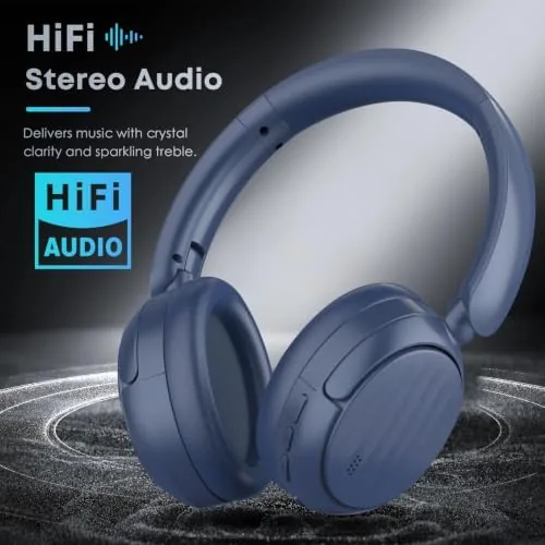 Detail shot of the Bluetooth Headphones with Active Noise Cancelling (ANC), Wireless Over Ear features