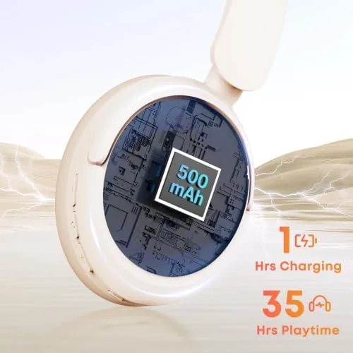 The Bluetooth Headphones with Active Noise Cancelling (ANC), Wireless Over Ear in real use