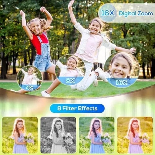 The Digital Camera for Kids, 48MP FHD 1080P Point and Shoot in real use