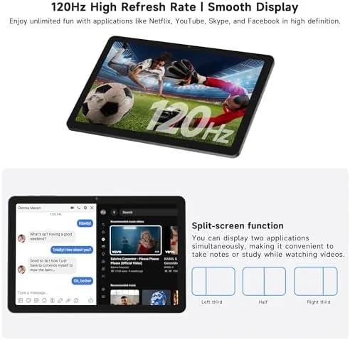 The AOC 10 Inch Tablet Android 16, 120Hz IPS High Brightness in real use
