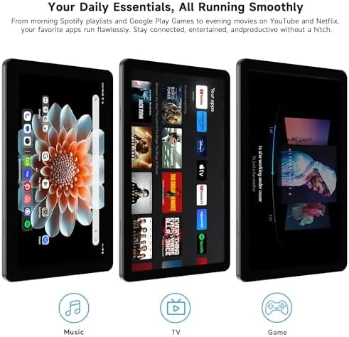 Another view of the AOC 10 Inch Tablet Android 16, 120Hz IPS High Brightness