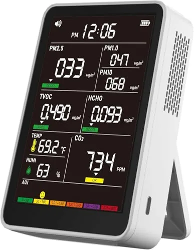 16-in-1 Indoor Air Quality Monitor, High-Precision Multi-Parameter Smart Air Quality Tester with HD Real-Time Review: Tested and Rated