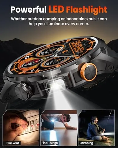 Another view of the DEKELIFE Smart Watches for Men,1.91''Military Smart Watch with 100+ Sport