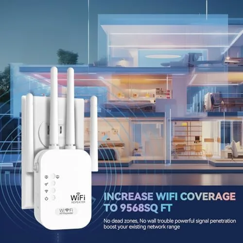 Close look at the WiFi Extender, WiFi Repeater,Internet Booster, Long Range WiFi Extenders Signal build quality