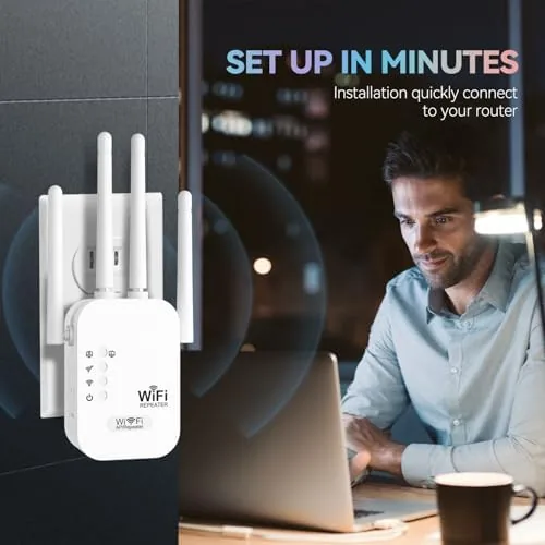 The WiFi Extender, WiFi Repeater,Internet Booster, Long Range WiFi Extenders Signal in real use