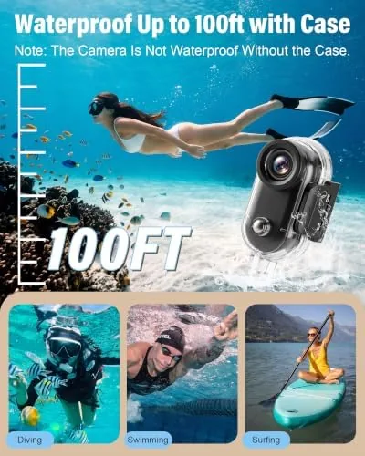 Close look at the Mini Body Camera 4K, Thumb Action Camera with 123° wide-angle build quality