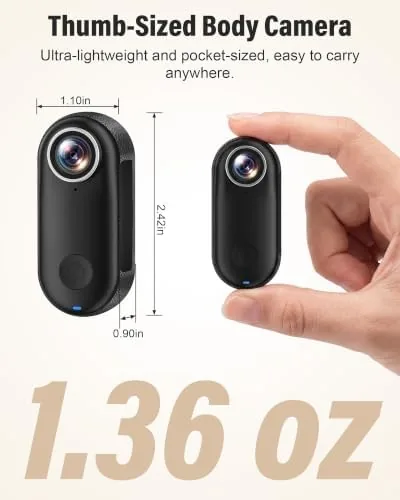 The Mini Body Camera 4K, Thumb Action Camera with 123° wide-angle in real use