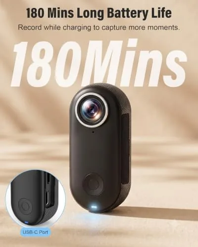 The Mini Body Camera 4K, Thumb Action Camera with 123° wide-angle compared in context