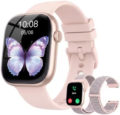 The smart watch for women on a wrist showing the 1.83 inch HD dial