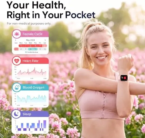 The watch displaying a heart rate reading during a workout session