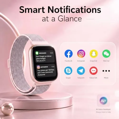 The smart watch next to a premium smartwatch and a budget fitness band for comparison