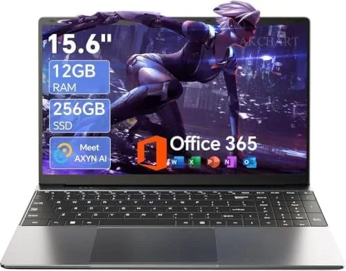 15.6'' AI Laptop with Office 365 12GB RAM 256GB SSD Win 11 Laptops | Review: Tested and Rated