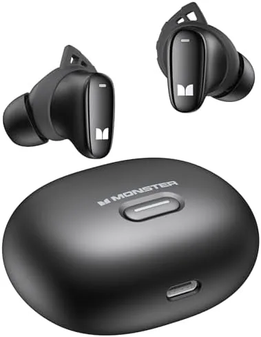 Monster N-Lite 206 Bluetooth 5.4 Earbuds, 10mm Driver, IPX6, Black | 10mm Driver Rich Review: Tested and Rated