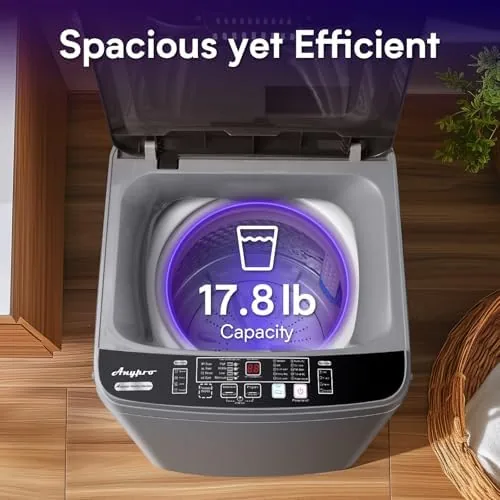 The Anypro washer next to a manual mini washer for comparison