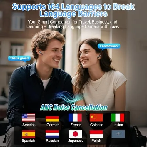 The Wireless Earbuds, AI Translation Earbuds Real Time Touch Screen | in real use