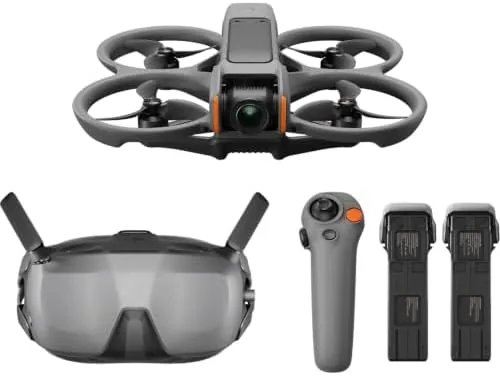 Close up of the Avata 2 ducted propellers and the integrated camera gimbal