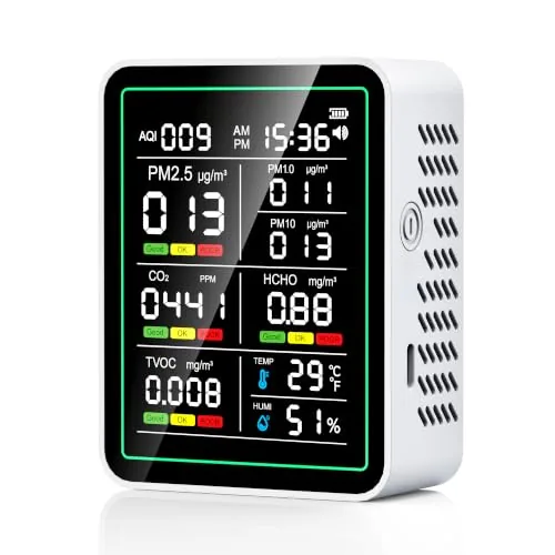 Air Quality Monitor Indoor, 10-in 1 Smart Air Quality Tester | CO2 | TVOC Review: Tested and Rated