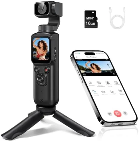 Overview of the 4K Vlogging Camera 330°Rotating Lens Digital Pocket Cameras for YouTube