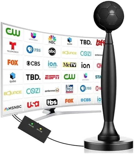 Overview of the Antenna for Smart TV, 2800+ Miles Range Supports 1080P 4K