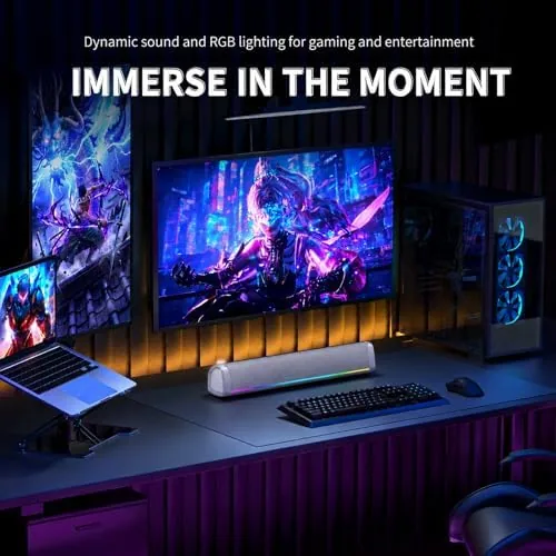 Testing the Computer Speakers for Desktop PC, 4-DriverGaming Soundbar with 12 RGB over two weeks