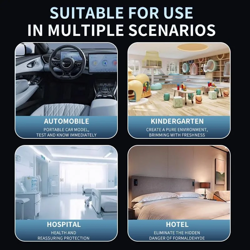Close look at the Air Quality Monitor Indoor, 10 in 1 Portable Smartair Quality build quality