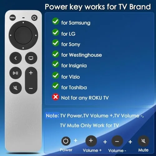 The Replacement for Apple TV Remote,for Apple 4K/ Gen 1 2 compared in context