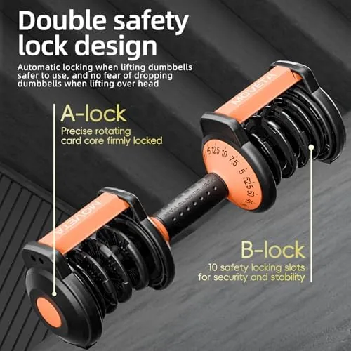 Another view of the Adjustable Dumbbells Set of 2,Free Weights Dumbbells Set | Adjustable