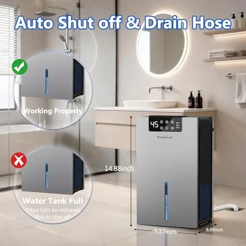 Testing the KeepGlad Dehumidifier, 98OZ Dehumidifiers for Home(1000sq.ft), Humidity Display Dehumidifier for over two weeks