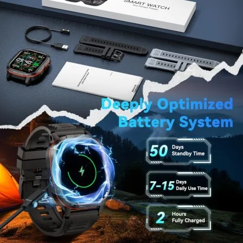 Testing the Smart Watch for Men Fitness Tracker: Military Make Answer Call over two weeks