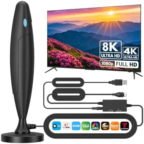 Upgraded TV Antenna for Local Channels, Long Range Reception with Surge & Lightning Protection Review: Tested and Rated