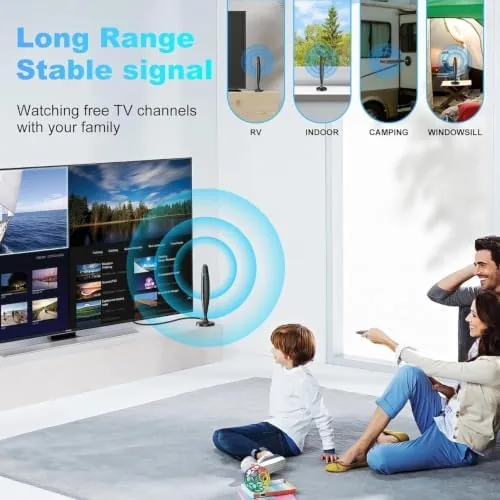 The Upgraded TV Antenna for Local Channels, Long Range Reception with in real use