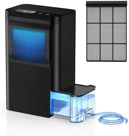 Dehumidifiers for Home, 2.5L Tank, 35dB Quiet, Continuous Draining Hose | New Rotary Technology Review: Tested and Rated