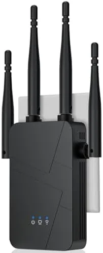 The 2026 WiFi extender plugged into a wall outlet in a hallway