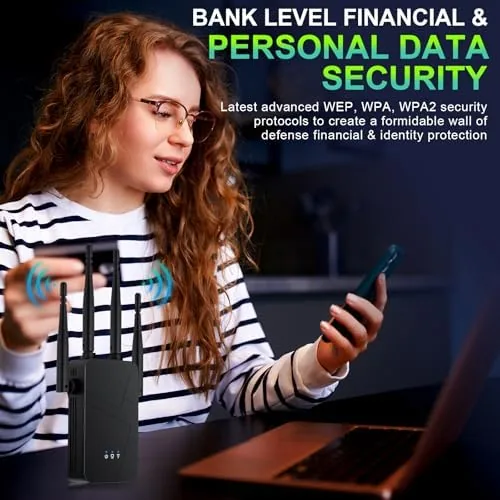 A smartphone showing a strong WiFi signal connected to the extender network