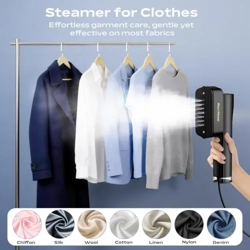 Another view of the Travel Steamer for Clothes: 1000W Powerful Clothes Steamer & Iron