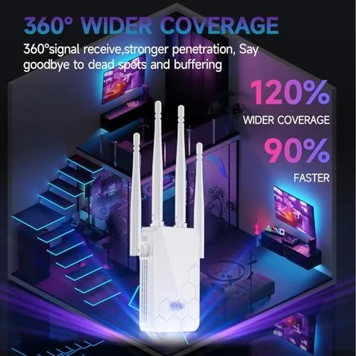 A tablet showing strong WiFi bars while connected through the extender