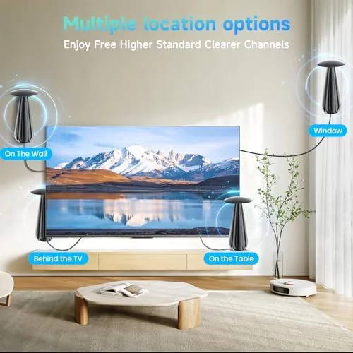 Another view of the 5000+ Miles Range TV Antenna Indoor, 2026 Digital Antenna for