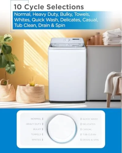 Another view of the 4.1 Cu. Ft. Top Load Washing Machine with Agitator, BTLW41MW