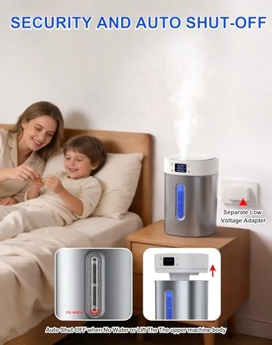 Testing the Stainless Steel Humidifiers for Bedroom,Large Room,Baby Nursery,Plants,Home | 4Liters,Ultrasonic Cool over two weeks